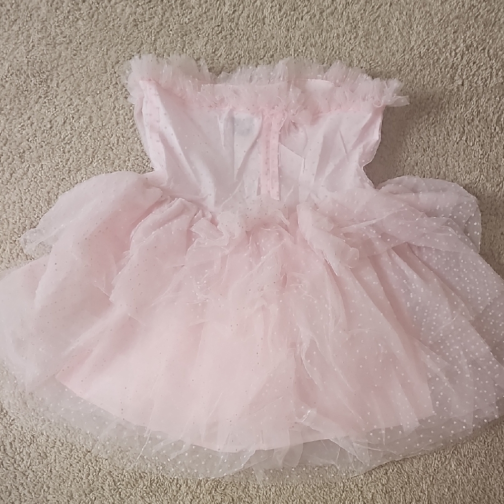 Pink Ruffle Tulle Party Dress - Picture 3 of 4